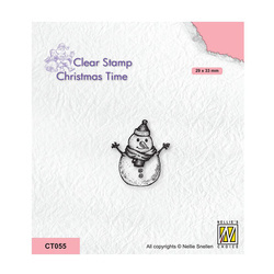 NELLIE'S Transparent Stempel Motivstempel Clear Stamp - Snowman Schneemann CT055